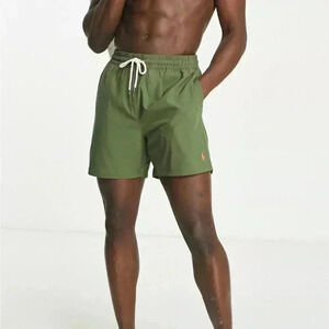 Polo Ralph Lauren Traveler icon logo swim shorts in olive green XXL